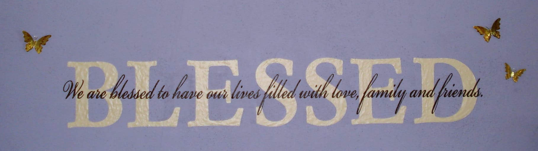 Blessed Wall Graphic with blue background